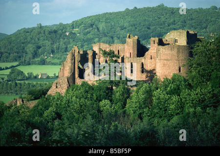 Il castello di Goodrich, Herefordshire, Inghilterra, Europa Foto Stock