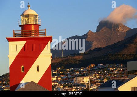 Mouille Point Lighthouse Città del Capo Sud Africa Africa Foto Stock