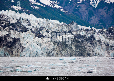 Turner Glacier fluisce nella baia di disincanto e di Yakutat Bay in Alaska Foto Stock