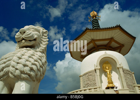 Pace buddista Pagoda, Milton Keynes, Buckinghamshire, Inghilterra, Europa Foto Stock