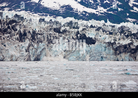 Turner Glacier fluisce nella baia di disincanto e di Yakutat Bay in Alaska Foto Stock