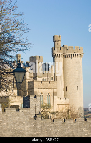 Castello di Arundel, sede di Roger de Montgomery, Arundel, West Sussex, in Inghilterra Foto Stock