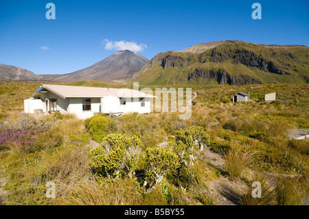 Monte Ngauruhoe dal Rifugio Mangetepopo, Parco Nazionale di Tongariro, Isola del Nord, Nuova Zelanda Foto Stock