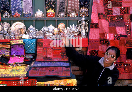 Pressione di stallo di artigianato thamel Kathmandu in Nepal Foto Stock