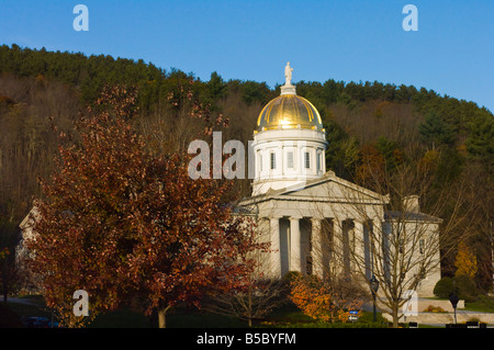 Stato del Vermont Capitol in Montpelier aperto 1859 stato più piccolo capitale negli USA pop 8 000 Foto Stock