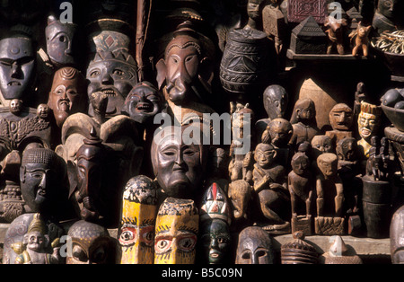 Negozio di artigianato thamel Kathmandu in Nepal Foto Stock