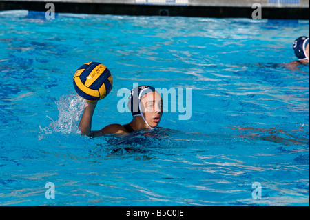 RIVERSIDE CA Aprile 2008 California Baptist University womens pallanuoto match Foto Stock