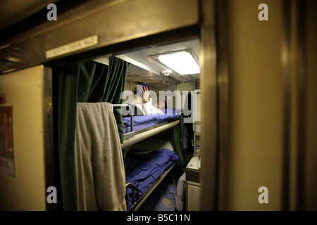 Il tenente Alastair Harris on board HMS Vanguard ormeggiato a Faslane Base Navale Foto Stock