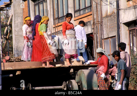 Sito in costruzione Kathmandu in Nepal Foto Stock