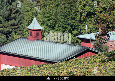 La cantina di edifici con la pietra Hill Winery Herman Missouri Foto Stock