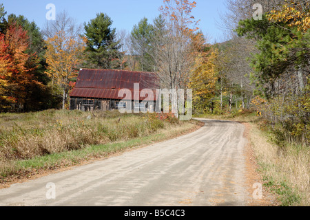 I colori autunnali lungo Bog Road in Campton New Hampshire USA che è parte della Scenic New England Foto Stock