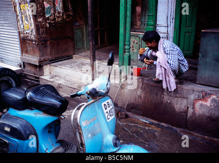 Scena di strada, la Vecchia Delhi, India Foto Stock