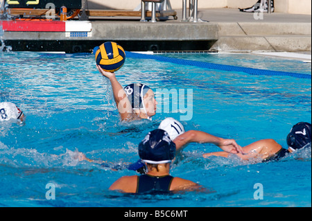 RIVERSIDE CA Aprile 2008 California Baptist University womens pallanuoto match Foto Stock