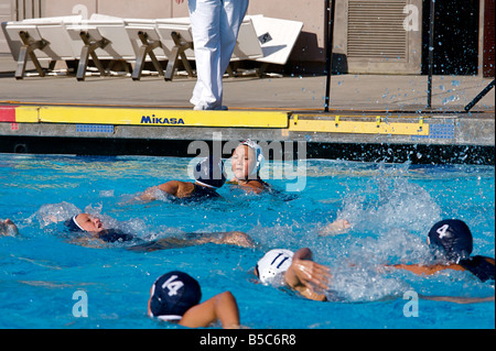 RIVERSIDE CA Aprile 2008 California Baptist University womens pallanuoto match Foto Stock