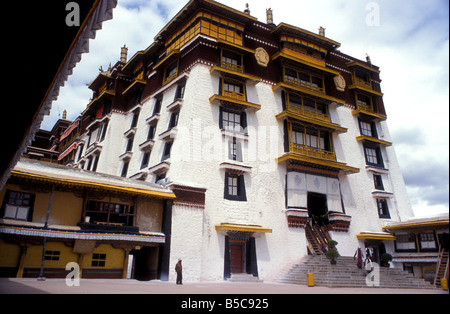 Tetto rosso scena palazzo Potala lhasa tibet Foto Stock