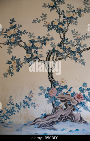 Dipinto a mano cinese sfondo nel XIX c house Foto Stock