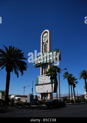 The New Frontier Hotel And Casino segno, Las Vegas, Nevada Foto Stock