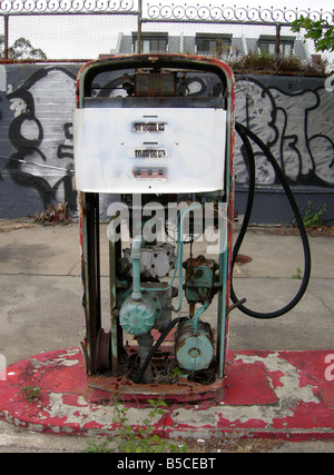 In vecchio stile benzina pompa gas Paddington Sydney Australia Foto Stock