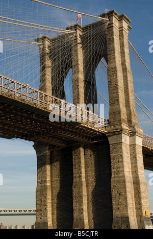 Il ponte di Brooklyn a New York Stati Uniti Foto Stock