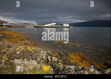 Il Caledonian Macbrayne Calmac ferry terminal portuali a Craignure sull'Isle of Mull in Scozia Foto Stock