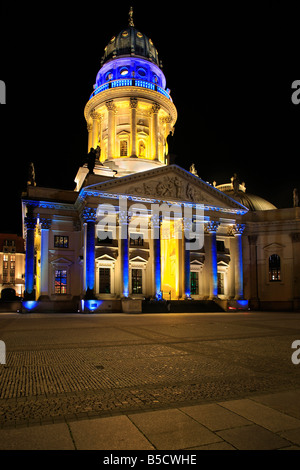 Deutscher Dom a Gendarmenmarkt a Berlino durante il festival delle luci 2008; Germania; Festival des Lichts in Berlin 2008 Foto Stock