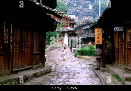 Sifang street lijiang Cina Yunnan Foto Stock