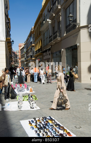 Il principale quartiere dello shopping, Tetuan Street vicino a Calle Sierpes, Siviglia, Andalusia, Spagna, Europa Foto Stock