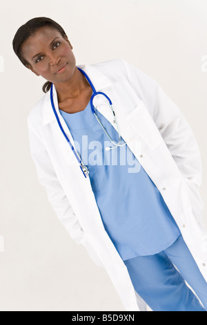 Una donna africana di medico americano Foto Stock
