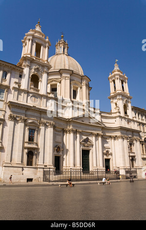 Santa Agnese in Agone Chiesa, Piazza Navona, Roma, Italia Foto Stock