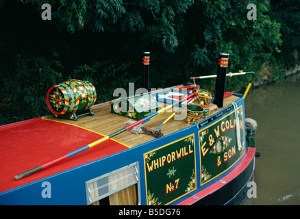 Tradizionale barca stretta sul canale di Oxford Inghilterra Regno Unito Europa Foto Stock