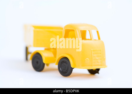 Toy camion con rimorchio, close-up Foto Stock