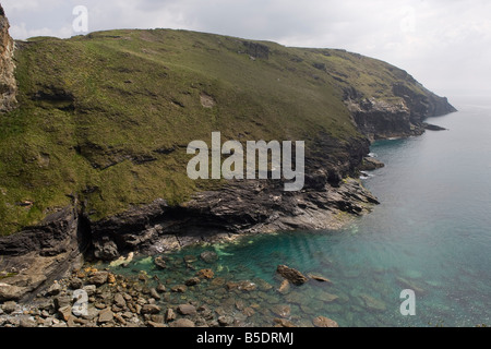 Tintagel Barras naso costa Cornovaglia Gran Bretagna Regno Unito Foto Stock