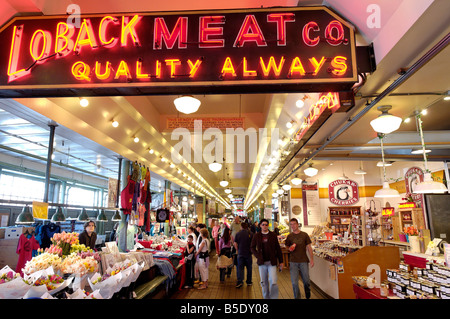 Il Pike Market, Seattle, nello Stato di Washington, USA, America del Nord Foto Stock