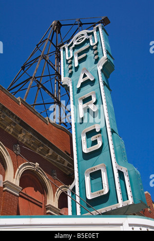 Fargo teatro di Broadway Street, Fargo, il Dakota del Nord, Stati Uniti d'America, America del Nord Foto Stock