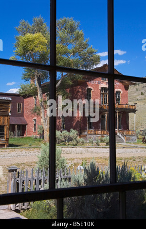 Hotel Meade, Bannack stato parco città fantasma, Dillon, Montana, USA, America del Nord Foto Stock