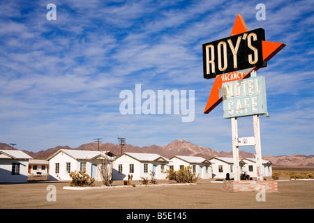 Roy's Cafe, motel e garage, Route 66, Amboy, California, USA, America del Nord Foto Stock