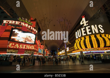 Fremont Street, la parte vecchia di Las Vegas, Nevada, Stati Uniti d'America, America del Nord Foto Stock