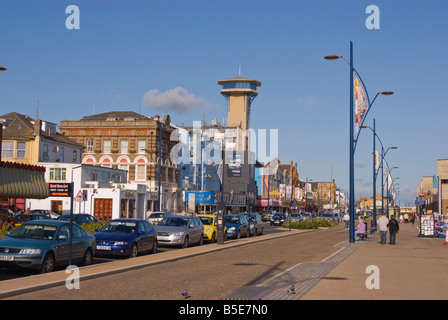 Una vista lungo il Golden Mile lungomare di Great Yarmouth Norfolk Regno Unito Foto Stock