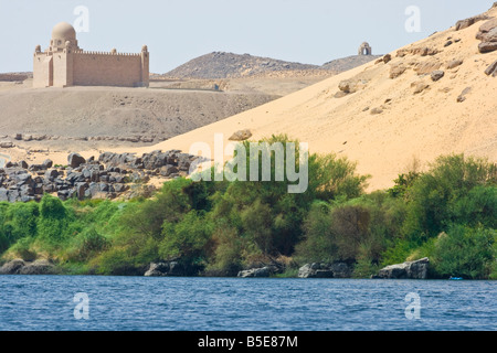 Aga Khan Mausoleo sul fiume Nilo in Egitto Aswan Foto Stock