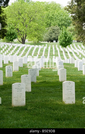 Al Cimitero Nazionale di Arlington, Arlington, Virginia, Stati Uniti d'America, America del Nord Foto Stock