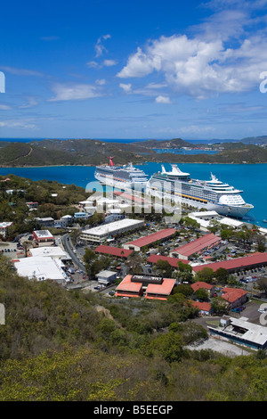 Havensight il Terminal delle Navi da Crociera, città di Charlotte Amalie, San Tommaso Isola, U.S. Isole Vergini, West Indies Foto Stock