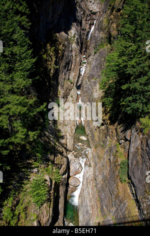 Gorge Creek Falls nel Parco Nazionale delle Cascate del Nord Washington Foto Stock