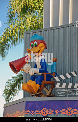 Universal City Walk Hollywood Universal Parks & Resorts la California Los Angeles CA Woody Woodpecker Foto Stock