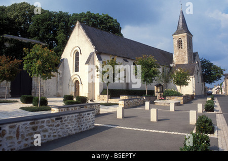 La chiesa abbaziale, Abbazia di San Pietro, luogo Dom Gueranger, Solesmes, Francia ‎ Foto Stock