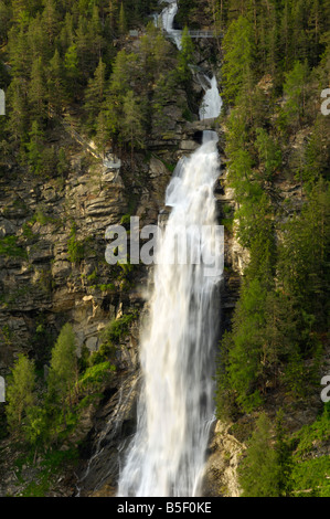 Stuibenfall, Tryols cascata più alta, vicino Umhausen, Otztal valley, Tirolo, Austria Foto Stock