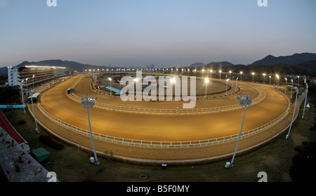Un ippodromo di sera, Seoul, Corea del Sud Foto Stock