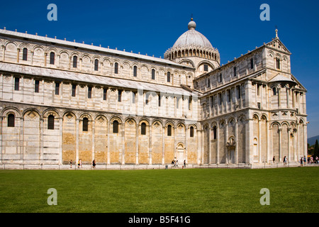 La cattedrale, la Piazza del Duomo di Pisa, Toscana, Italia Foto Stock