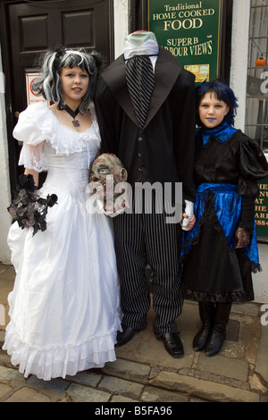 Il weekend di Goth Ottobre Whitby North Yorkshire Foto Stock