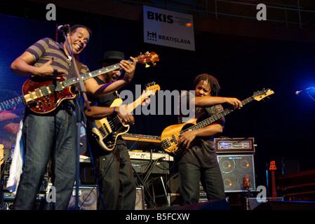 Clarke, Miller, Wooten su Bratislava Jazz Days 2008 Foto Stock