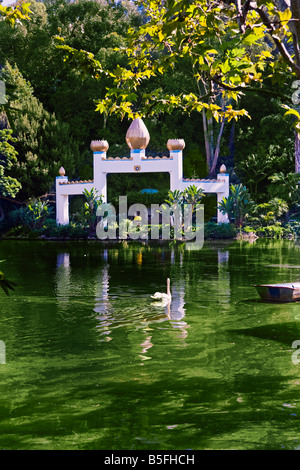 Il lago Santuario a Parmahansa Yogananda Self realizzazione Fellowship in Pacific Palisades, California Foto Stock